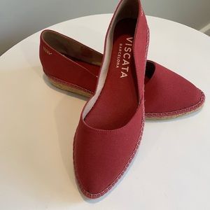 Viscata Barcelona Red Pointed Toe Espadrilles